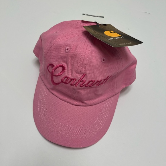 NWT ⚜️💖⚜️ CARHARTT Girl's One Size Pink Adjustable Baseball Cap Cotton Youth - Picture 3 of 12